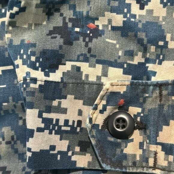 Navy Camouflage Digital Print Jacket Large Regular - Picture 6 of 9